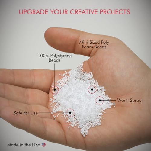 Poly-Fil Fairfield Poly-Fil Mini, Premium Micro Bead Filler, Polystyrene Stuffing Beads, Soft Pillow Stuffing, Bean Bag Filler, Stuffing for Stuffed Animals, Toys, and Dolls, Ideal for Floam and Slime, 8 Liters - Image 4