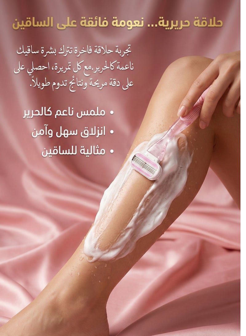 BOLAND LAURA Vionos Comfortglide Breeze – Women’s Razor 3 Blades with 2 Refill Cartridges (1 Handle + 2 Heads) - Image 5