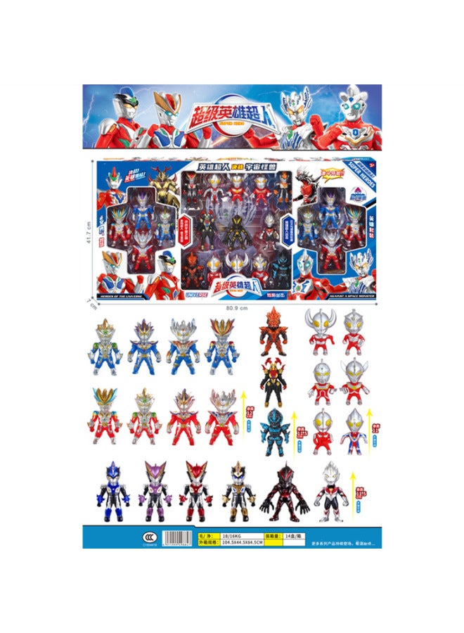 Exported Exclusively For Play Sets Boys Toy Sets Oversized Board Toys Fun Toys-Specifications:22 Genuine Superman + Tregard Transformer (Sound And Light) + Capsule + Card - Image 3