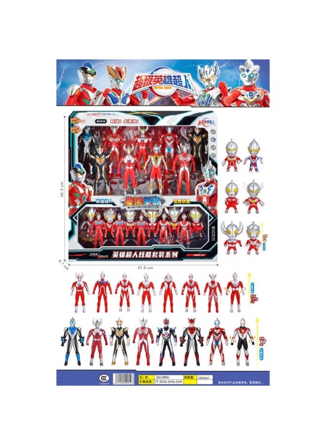 Exported Exclusively For Play Sets Boys Toy Sets Oversized Board Toys Fun Toys-Specifications:22 Genuine Superman + Tregard Transformer (Sound And Light) + Capsule + Card - Image 4