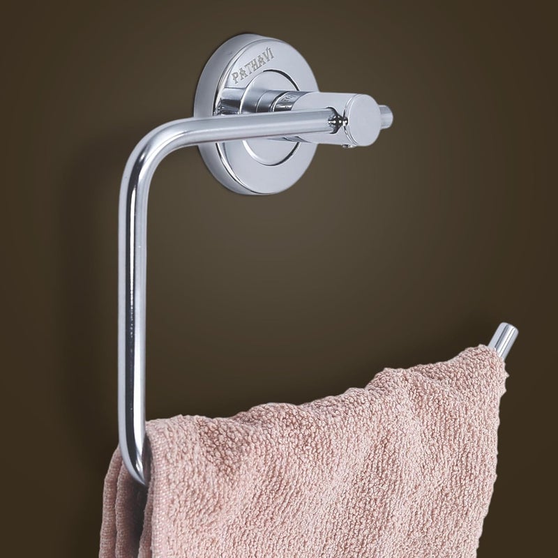 Pathavi Stainless Steel Wall-Mounted Toilet Paper Holder – Rustproof Tissue Roll Hanger with Swivel Arm, Durable, Rust Proof (C-Shape, Chrome Finish, Pack of 1) - Image 3
