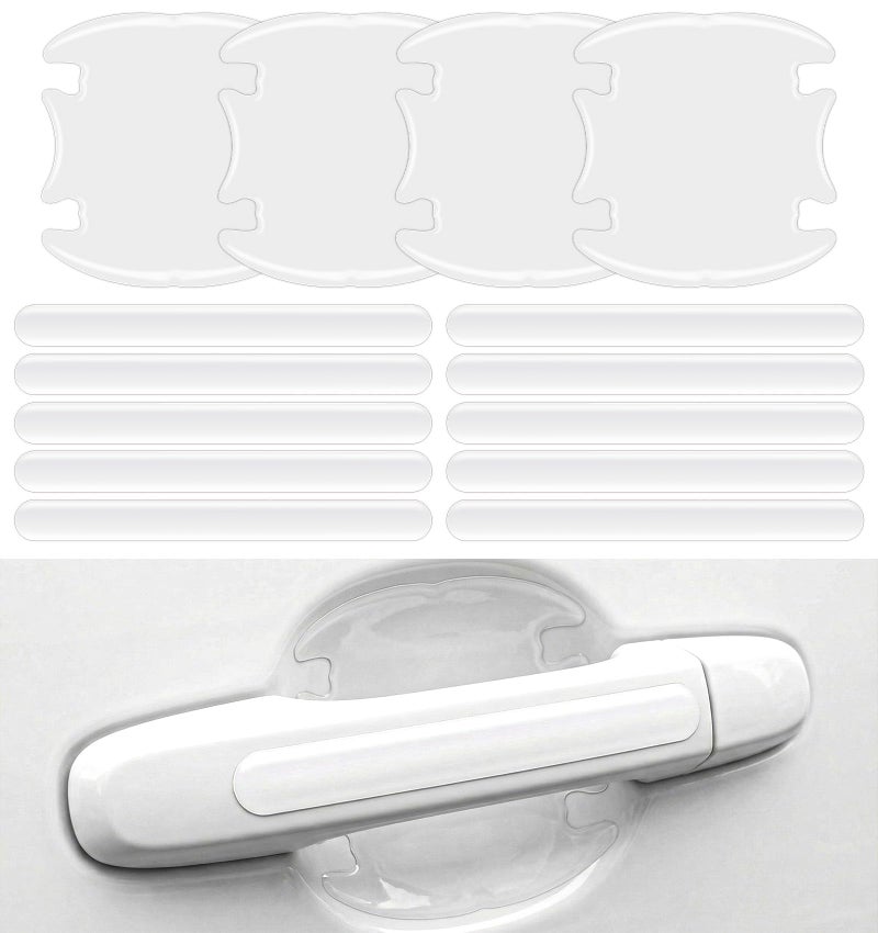 BDFHYK FRCTLNKG 14PCS Car Door Handle Protector Door Handle Protectors for Vehicles AntiCollision AntiScratch Bumper Trim Guard Stickers Universal for Most Car Handles - Image 3