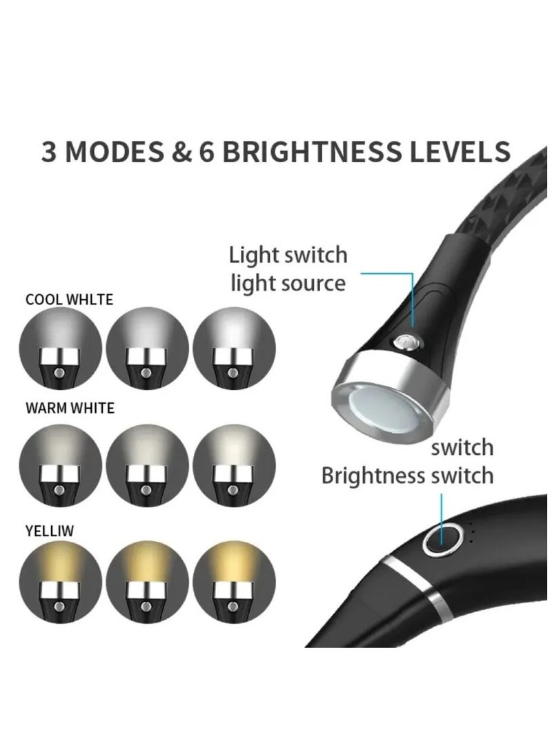flexible Flexible Reading LED Hanging Lighting Lamp USB Rechargeable Neck Light  - Image 2
