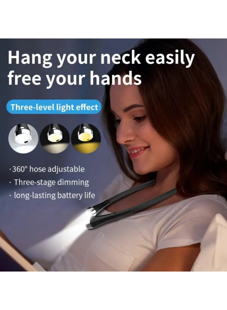 flexible Flexible Reading LED Hanging Lighting Lamp USB Rechargeable Neck Light  - Image 4