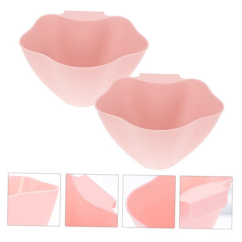 Hanging Trash Can for Cart 2Pcs Salon Waste Bin Sturdy Trash Container Lid Space-Saving Storage Solution for Beauty Carts for Beauty Salons and Spas - Image 3