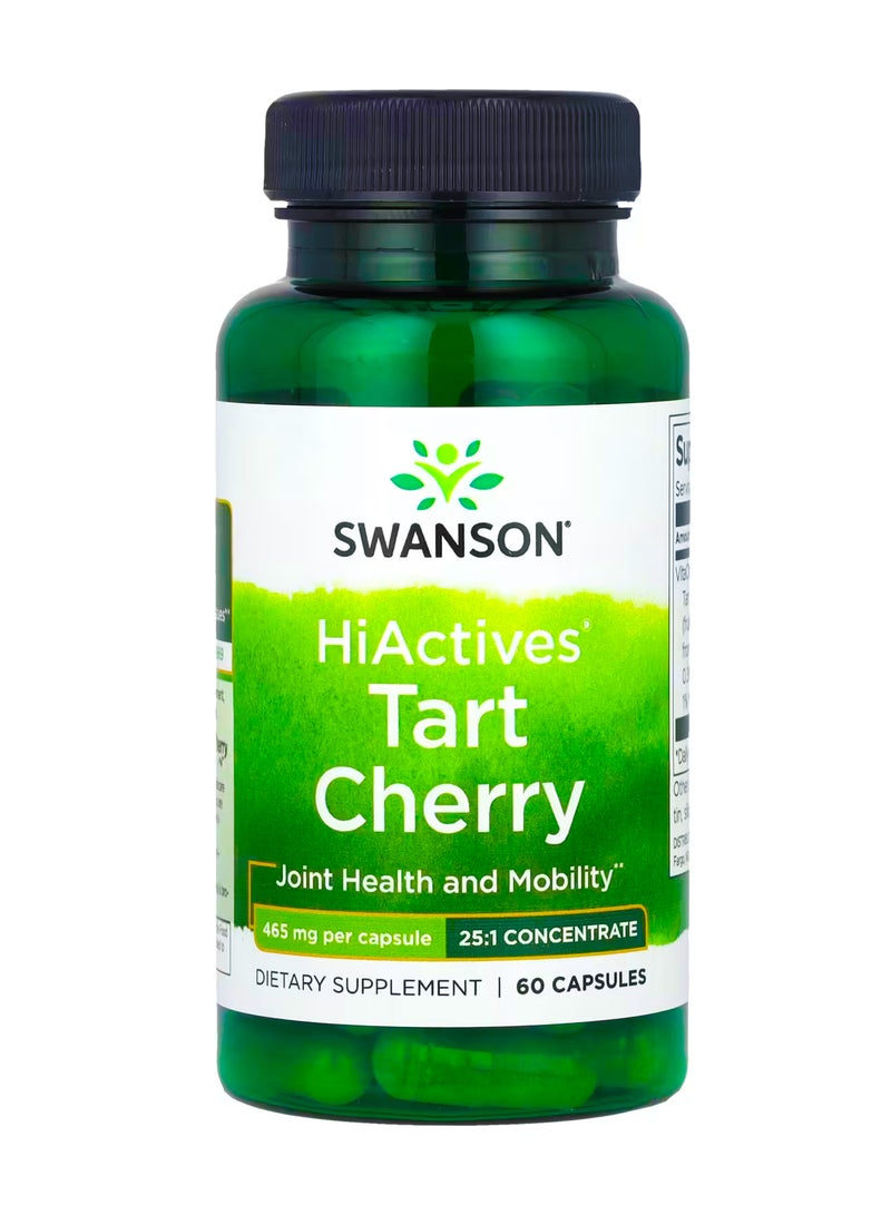 سوانسون HiActives® كرز حامض  465 ملجم  60 كبسولة