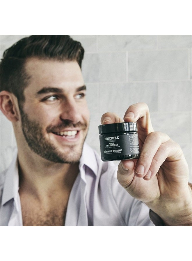 Brickell Men's Revitalizing Anti-Aging Cream For Men, Natural and Organic Anti Wrinkle Night Face Cream To Reduce Fine Lines and Wrinkles, 2 Ounce, Unscented