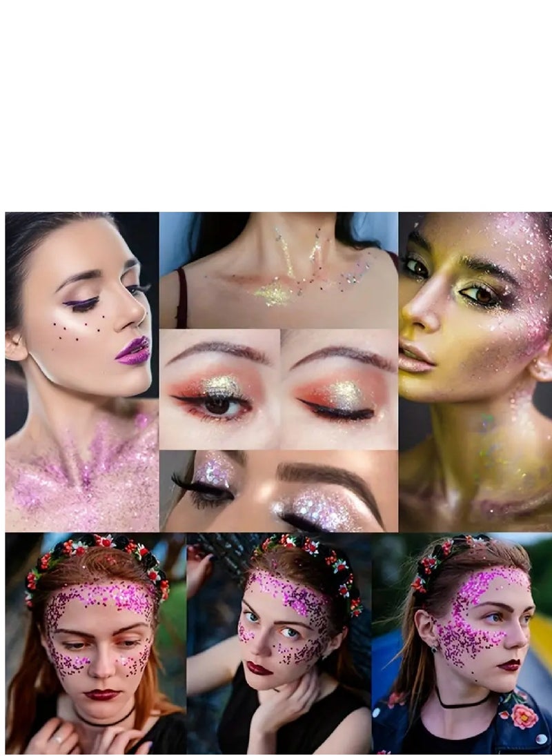 ماركة غير محددة - زينه أظافر بودره ورقائق لامعه 6 ألوان - Image 1