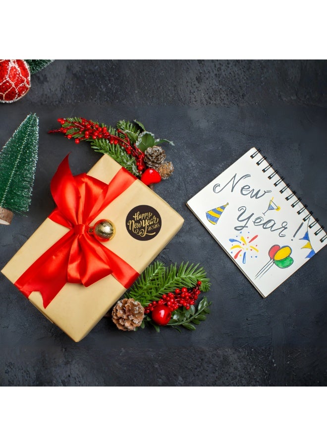 PRINTSHOP4ME Happy New Year Stickers For Stunning Gift Wrapping-Happy New Year Vinyl Stickers-New Year Party Decoration Stickers - Image 2