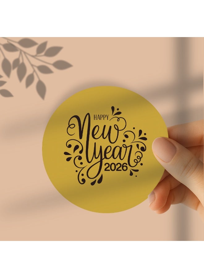 PRINTSHOP4ME Happy New Year Stickers For Stunning Gift Wrapping-Happy New Year Vinyl Stickers-New Year Party Decoration Stickers - Image 4