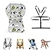 Kocpudu High Chair Pad Ancho Grey Background Sheep Pattern Highchairseat Cushion Protective Film Breathable Pad with Baby High Chair Seat Belt2 Pieces - Image 2