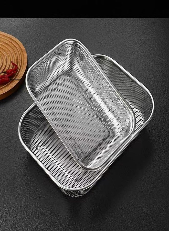 RMYKX Stainless Steel Basket – Multi-Purpose Colander for Fruits, Vegetables, and Kitchen Use, Easy Drainage, Durable Design (Multicolor) - Image 4