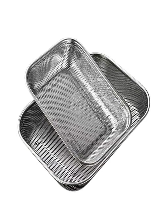 RMYKX Stainless Steel Basket – Multi-Purpose Colander for Fruits, Vegetables, and Kitchen Use, Easy Drainage, Durable Design (Multicolor) - Image 1