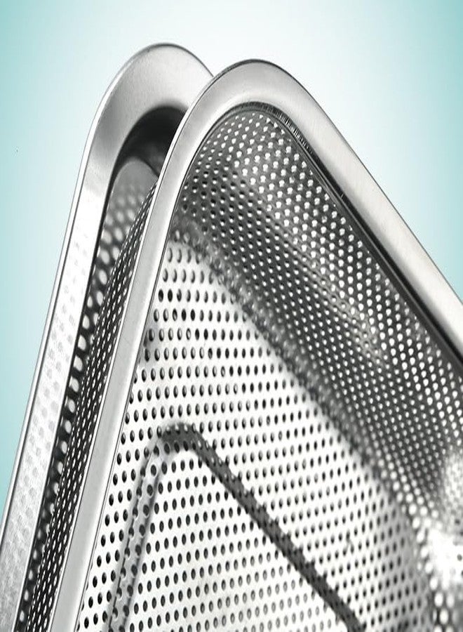 RMYKX Stainless Steel Basket – Multi-Purpose Colander for Fruits, Vegetables, and Kitchen Use, Easy Drainage, Durable Design (Multicolor) - Image 2