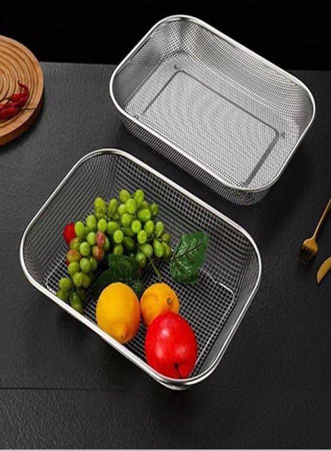 RMYKX Stainless Steel Basket – Multi-Purpose Colander for Fruits, Vegetables, and Kitchen Use, Easy Drainage, Durable Design (Multicolor) - Image 5