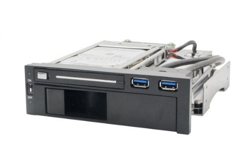 Syba SYMRA55006 525 Bay Tray Less Mobile Rack for 35 and 25 Sata III HDD with Extra 2 Port USB 30 BlackWhite - Image 1