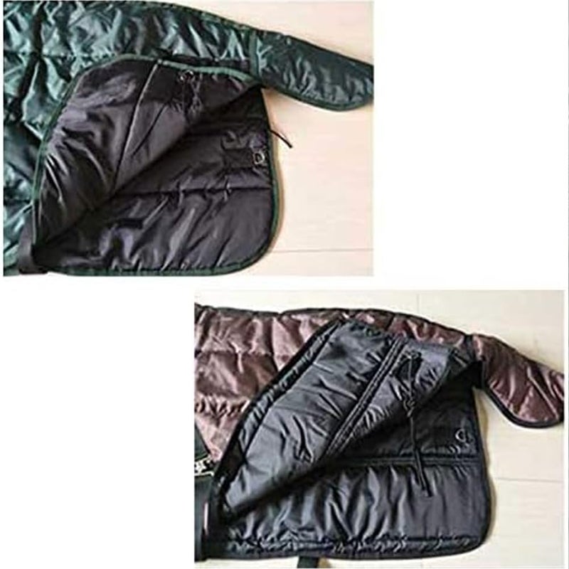 La La Pet Waterproof Warm-Keep Horse Turnout Blanket Adjustable and Breathable Clothes for Horse Mini Pony Ripstop Medium Weight 220g Poly Fill for Winter Navy 46Inches - Image 4