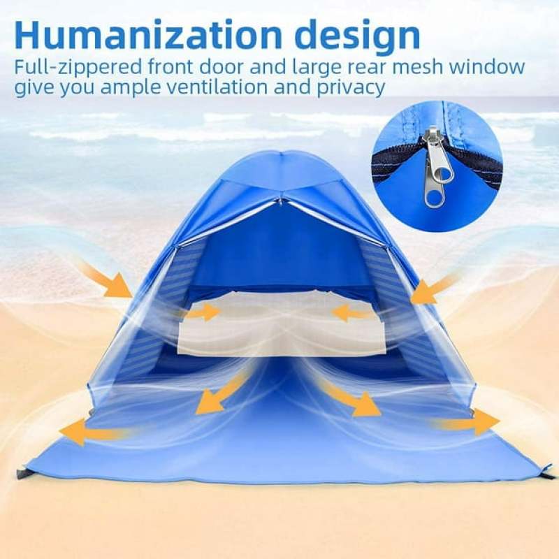 Outdoor beach tent opens quickly in 2 seconds, fully automatic sunshade tent, seaside leisure pergola tent - Image 3