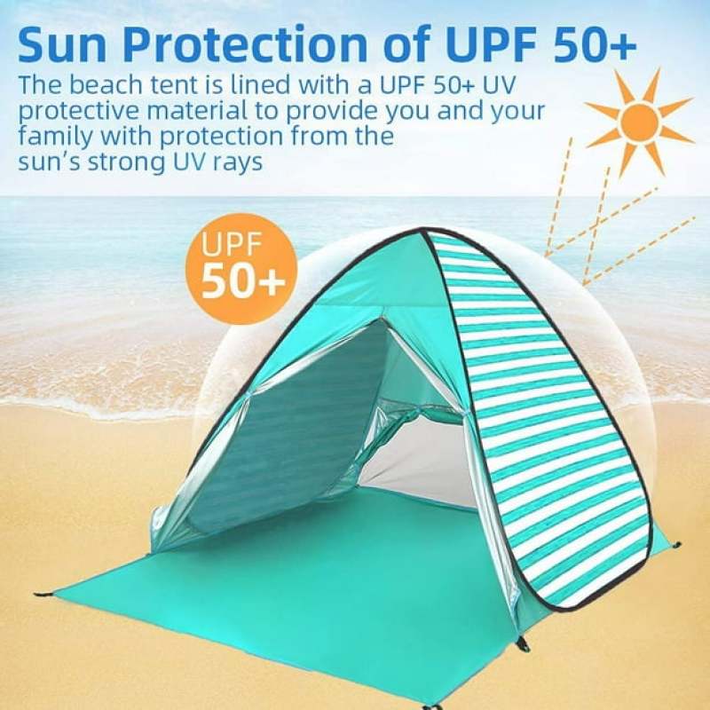Outdoor beach tent opens quickly in 2 seconds, fully automatic sunshade tent, seaside leisure pergola tent - Image 2