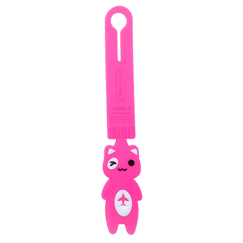 Korean Cartoon Luggage Tags for Travel F8 pink 