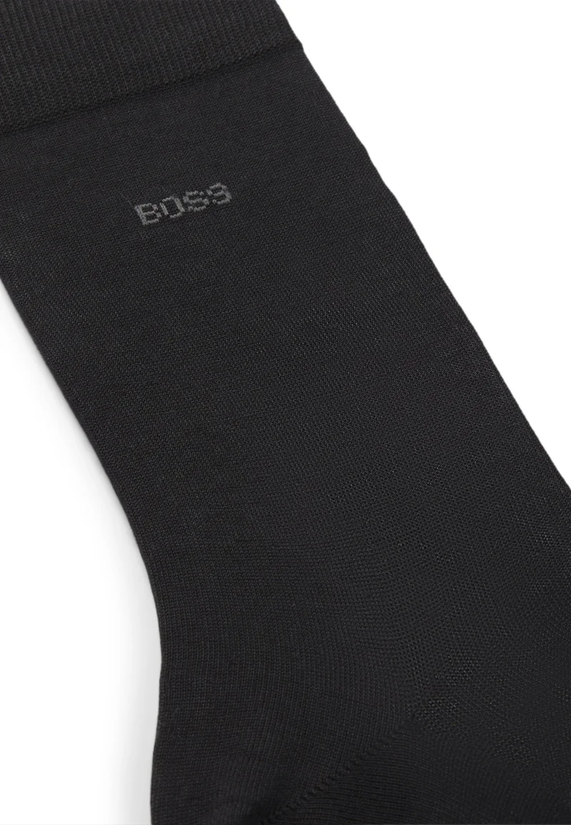 BOSS Regular-length logo socks in mercerised Egyptian cotton