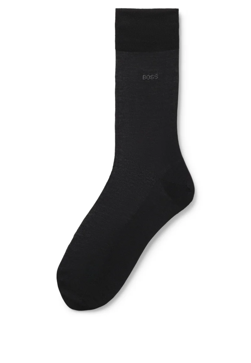 BOSS Regular-length logo socks in mercerised Egyptian cotton