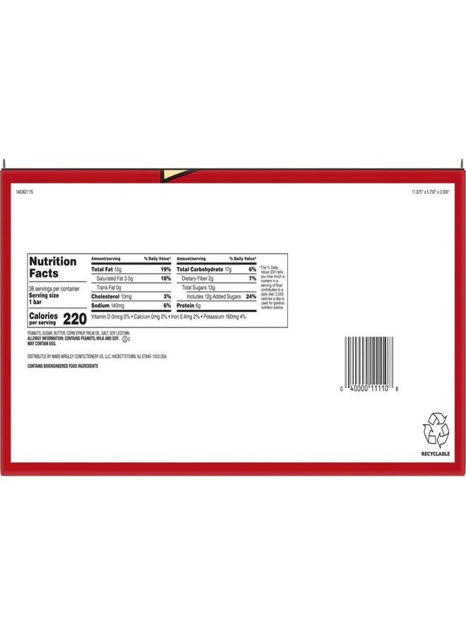 MUNCH Peanut Bar Gluten-Free LOW GLYCEMIC Individually Wrapped, Candy Bulk Box, Single Full Size Single, 1.42-Ounce Bar, 36-Count - Image 3