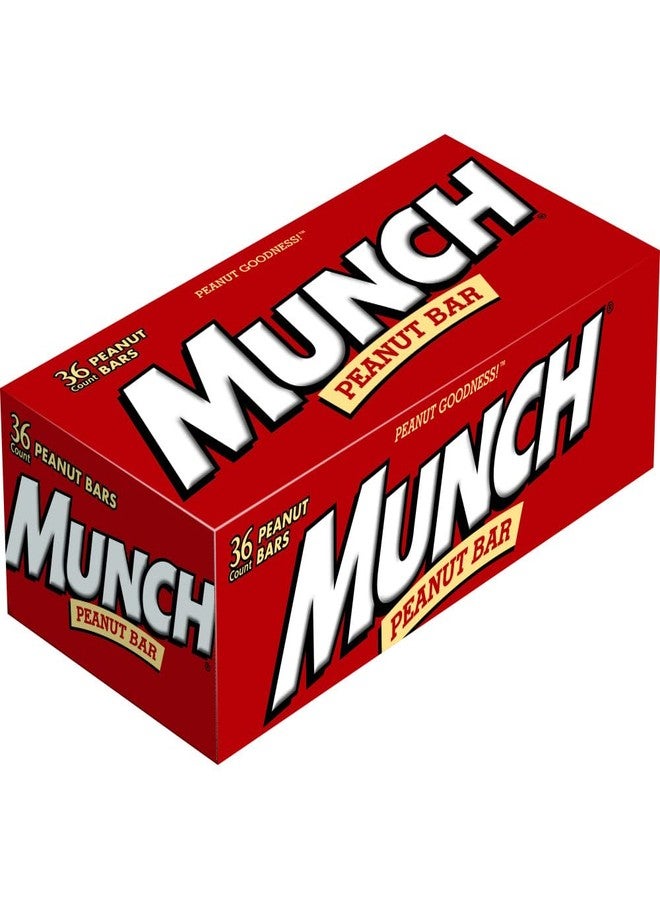 MUNCH Peanut Bar Gluten-Free LOW GLYCEMIC Individually Wrapped, Candy Bulk Box, Single Full Size Single, 1.42-Ounce Bar, 36-Count - Image 1