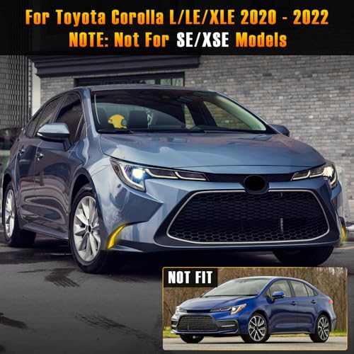 AMSPRAC LED Fog LightDaytime Running Fog Light AssemblyAmberWhiteBlue DRL Fog Light Replacement fit for Toyota Corolla L LE XLE Hybrid 2020 2021 2022Front Bumper Fog Lamp WWiring Harness2PCS - Image 3