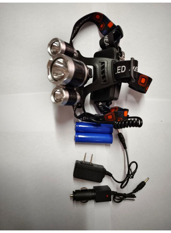 Loquat Headlamp Headlight Hat Clip-on Cap Light Outdoor Sports Running Cycling Camping Fishing Lamp Torch Led Flashlight-Color:Headlight +2 18650 Batteries + US Charger + Black Car Charger + Color Box - Image 1