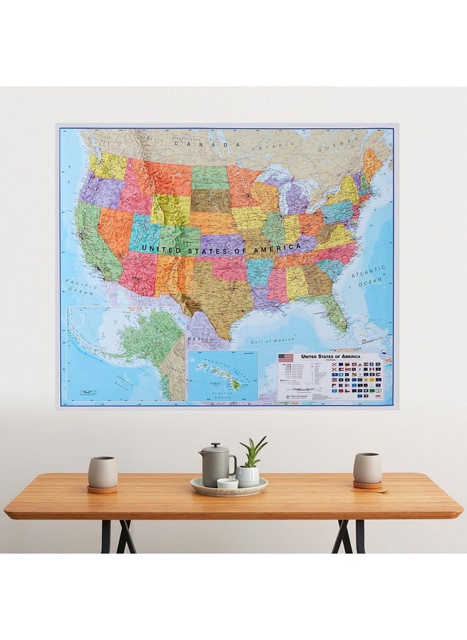 Maps International Large Political Usa Wall Map - Laminated - 36 X 48  - Image 2
