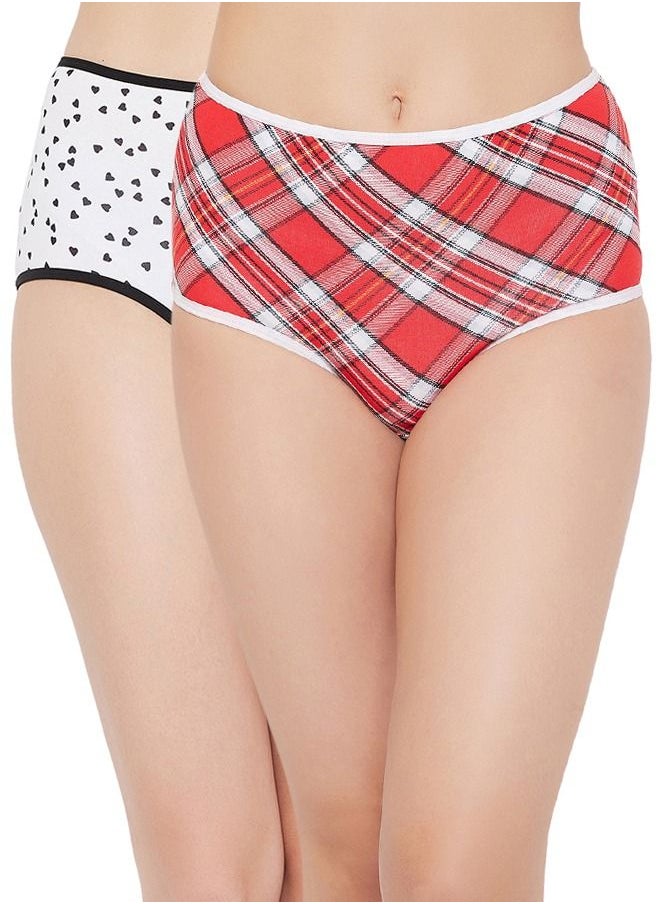 Clovia - Clovia Pack Of 2 High Waist Hipster In Multicolour - Image 1