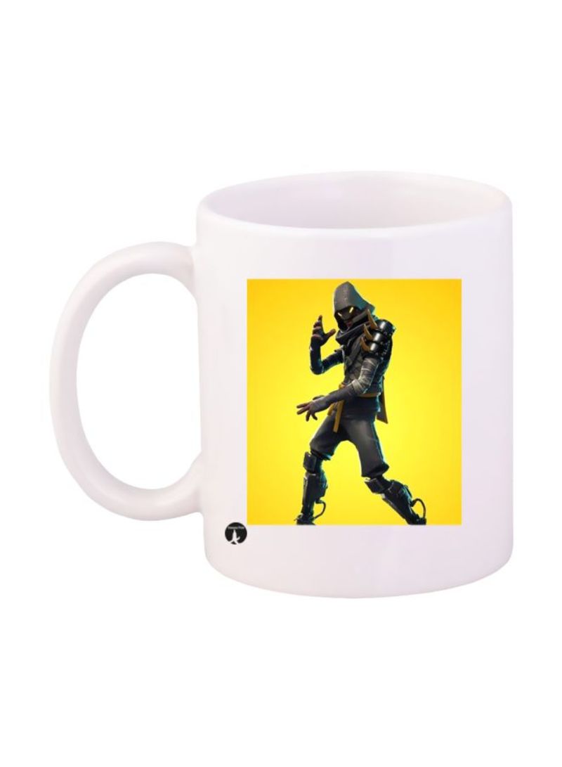 RKN Game Fortnite Character Printed Mug White/Yellow/Black Standard Size