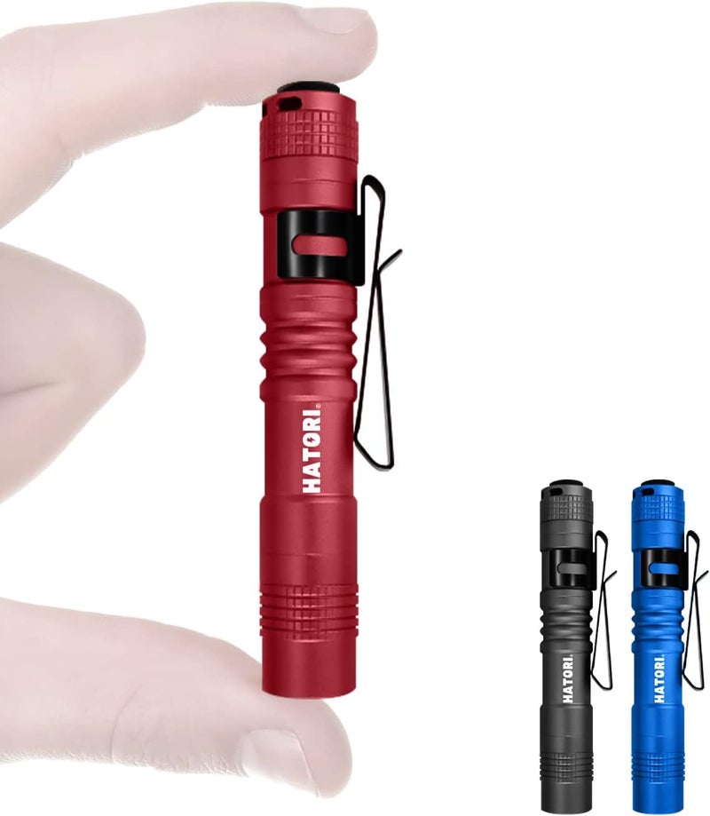 Hatori Flashlights Bright LED Flashlight Super Mini Flashlight with High Lumens Flash Light Pen Light Small Flashlights for Emergencies Outdoor Pocket Flashlight (1 Pack) - Image 1