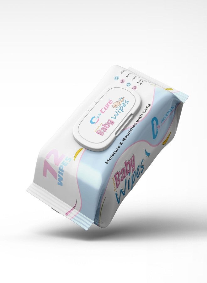 C-Cure® Organic Bamboo Baby Wipes: Extra Thick Wet Wipes for Babies, Women & Cleaning | Enriched with Aloe Vera, Vitamin E & Oil | Littles Baby Wipes | Pack of 2-144 Wipes. - Image 3