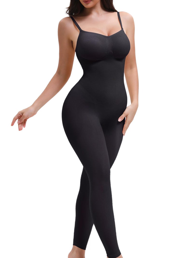 SHAPERX Hourglass Leggings Anti Cellulite Compression Full Body Shapewear Breathable No Roll Down,SZ5809-Black-2XL/3XL - Image 1