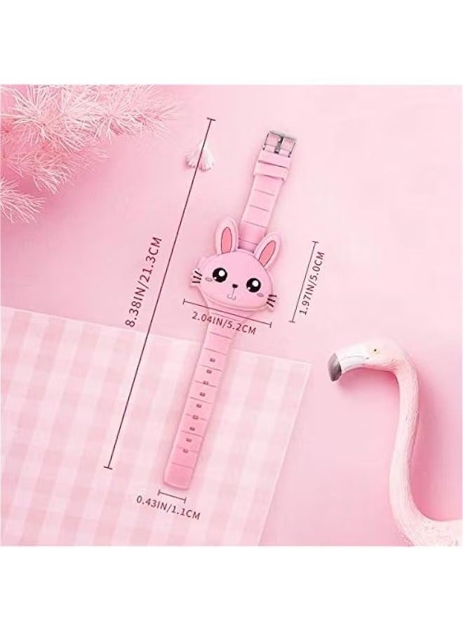Xspring Kids Watches, Girls Digital Watch with Clamshell Design, Rabbit Shape Kids Watch, Fashion Silicone Band Watch, Cartoon LED Digital Watch, Gifts for Girls Age 2-8  - Image 4