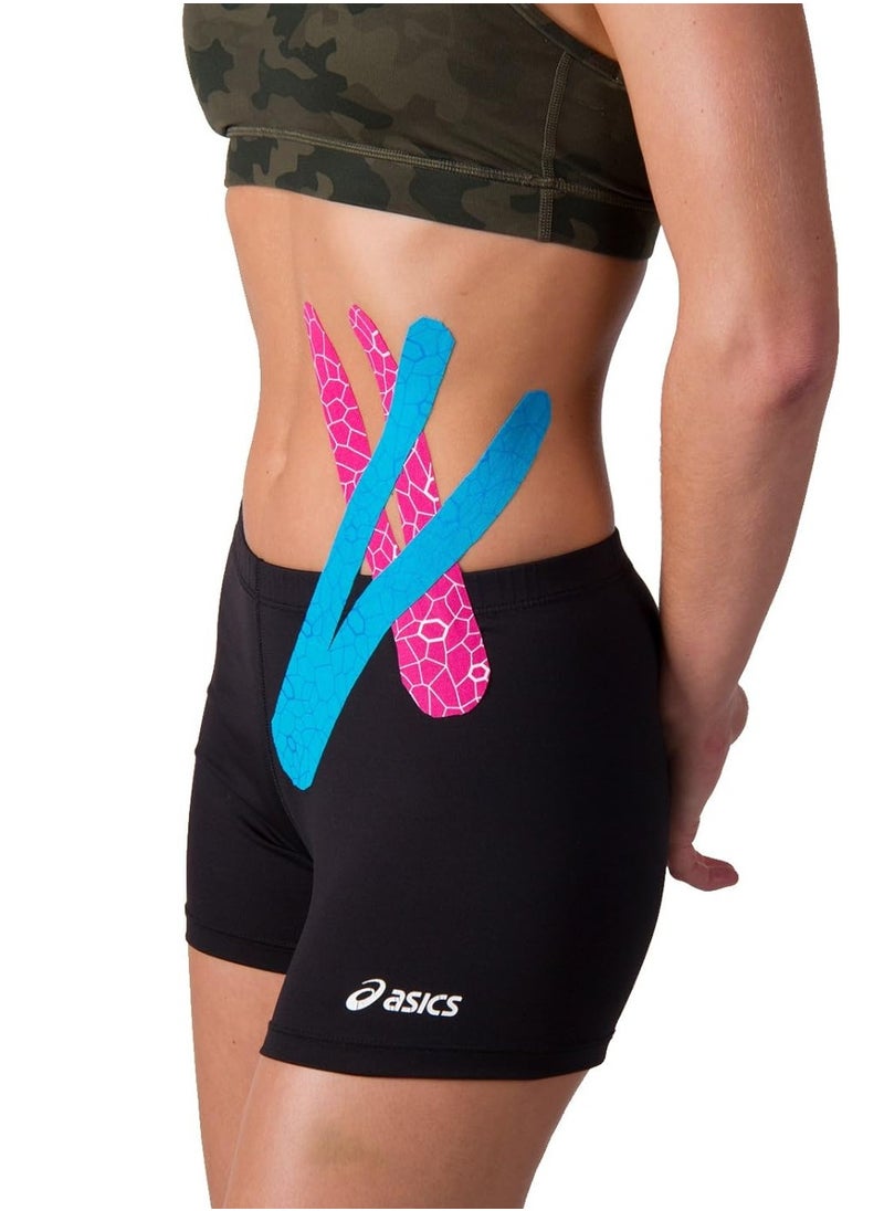 TheraBand - Kinesiology Tape Waterproof Physio Tape for Pain Relief Muscle and Joint Support, Standard Roll with Xact Stretch Application Indicators (blue) - Image 1