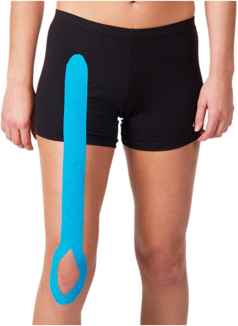 TheraBand - Kinesiology Tape Waterproof Physio Tape for Pain Relief Muscle and Joint Support, Standard Roll with Xact Stretch Application Indicators (blue) - Image 1