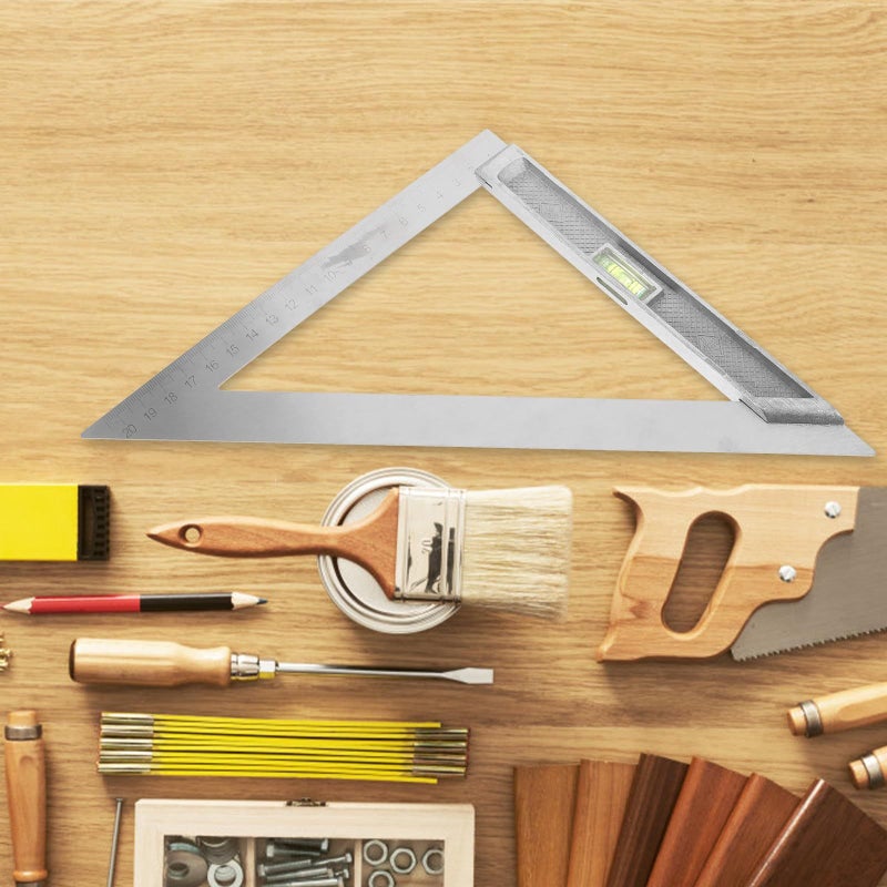 Sturdy Metal Triangle Ruler 90 Degree Level for Woodworking and Layout Tasks - Image 5