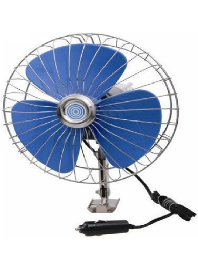 8 Inch Car Air Cooling Fan with 180° Rotation, 12V Cigarette Lighter Connector, Clip Mount for Cars, Trucks, Buses and Boats - Image 3