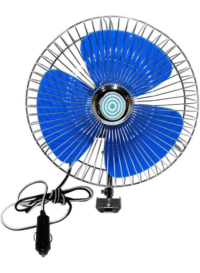 8 Inch Car Air Cooling Fan with 180° Rotation, 12V Cigarette Lighter Connector, Clip Mount for Cars, Trucks, Buses and Boats - Image 2