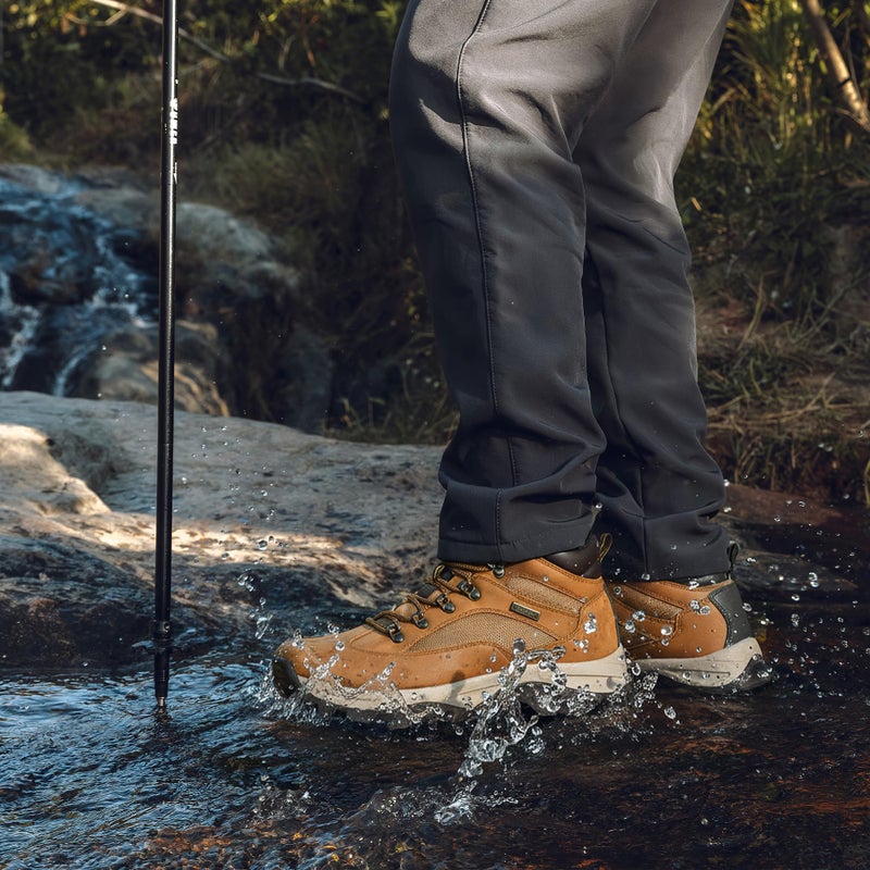 CC-Los Men's Waterproof Hiking Boots Outdoor Relaxed Fit Lightweight Wheat Size 13 - Image 5
