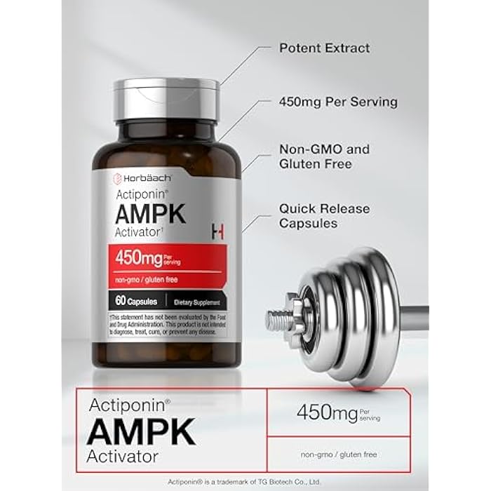 Horbäach AMPK Metabolic Activator 450 mg | 60 Capsules | Non-GMO, Gluten Free - Image 4