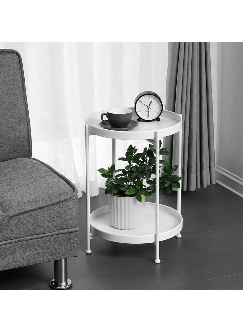 Generic Sofa Side Snack Table Accent Coffee Table Living Room Bedroom Balcony 2 Layer 