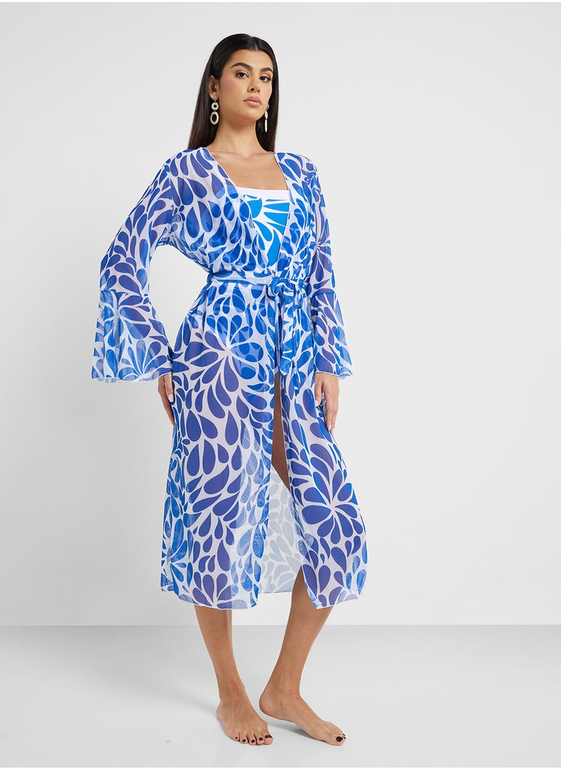 ELLA Bandeau Printed Swimsuit Wih Beach Kimono  - Image 5