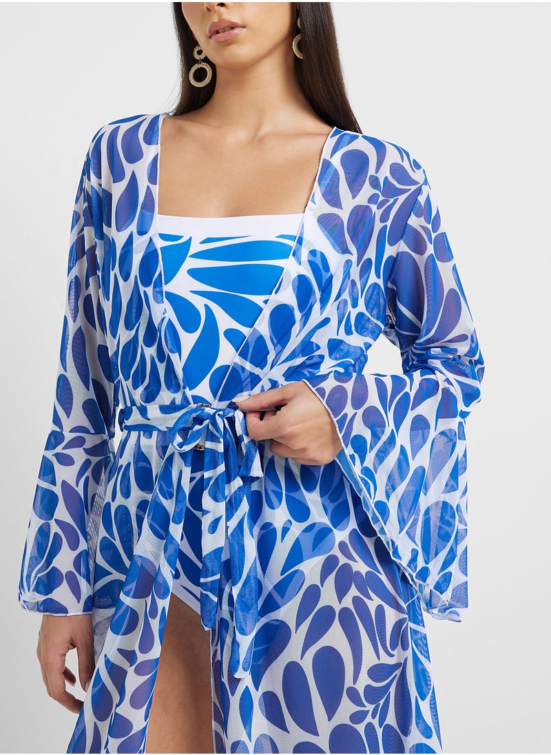 ELLA Bandeau Printed Swimsuit Wih Beach Kimono  - Image 4