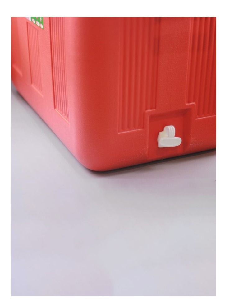45L Ice Cooler Box Outdoor Use Drink Food Cooler Storage Box Orange/White  - Image 2