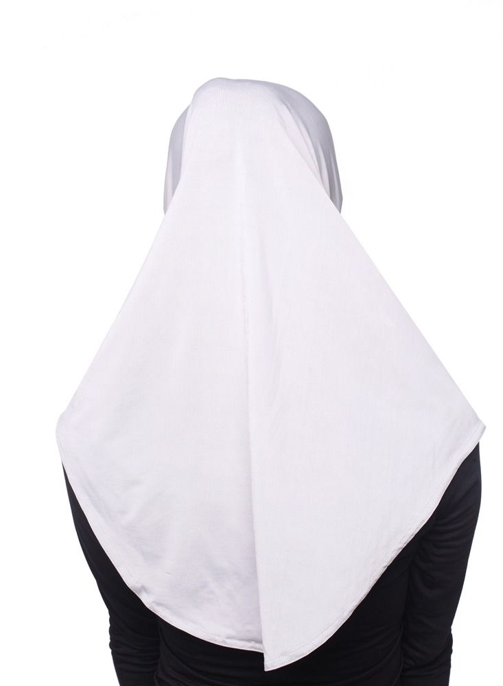 Loquat Women's Comfortable Solid Color Hijab Light Grey - Image 2