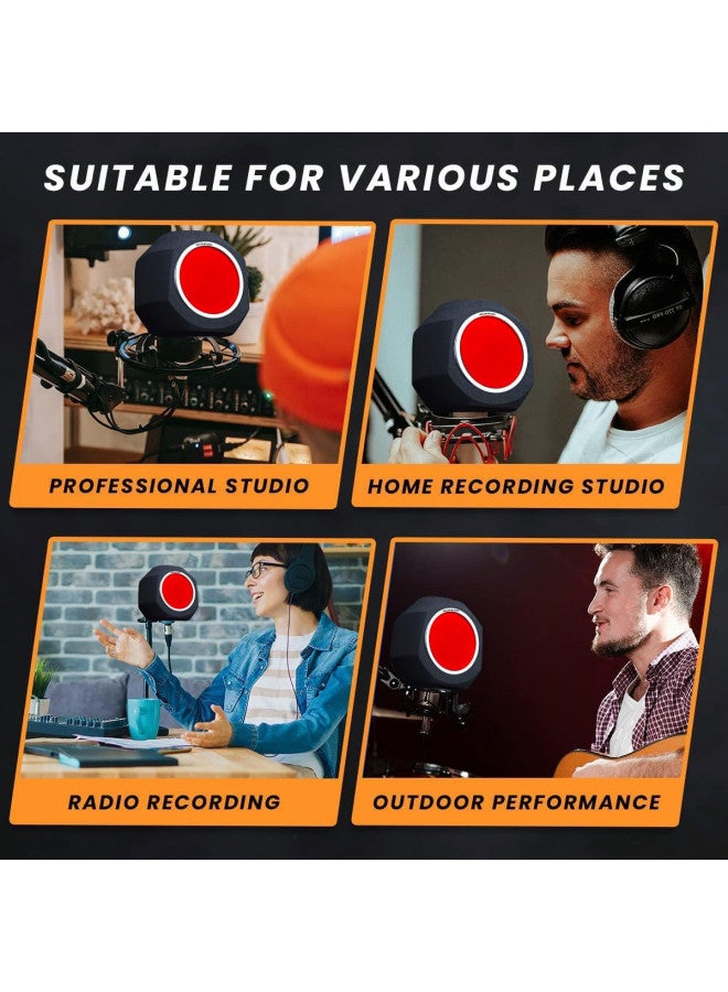 Melon Studio Melon Studio Microphone windscreen Pop Filter for Mic, Vocal Isolation Booth Portable Equipment, Shield Acoustic Recording Filter and Noise, Reflection reducing soundproof Cover Foam - Image 3